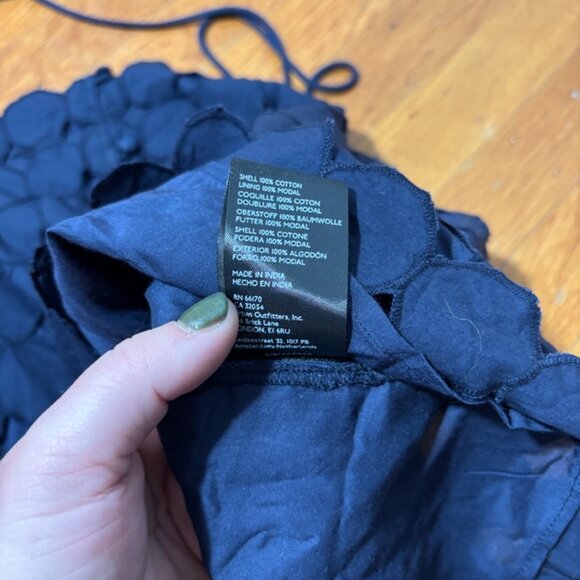 Maeve by Anthropologie Navy Large Polkadot Spaghetti Strap Cropped Top - Picture 10 of 11